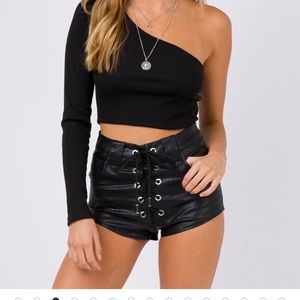 Princess Polly skylar lace up shorts